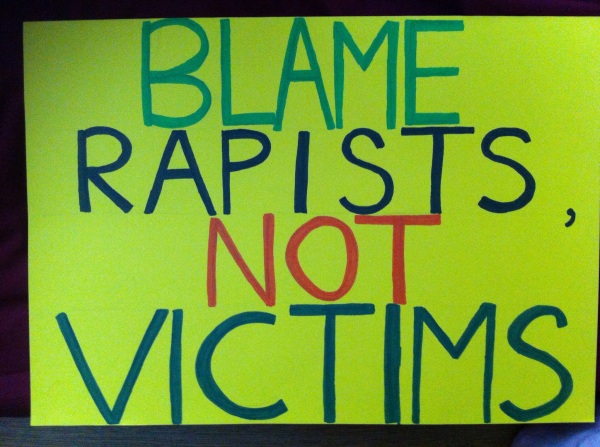 Slutwalk Sign Blame Rapists, Not Victims 